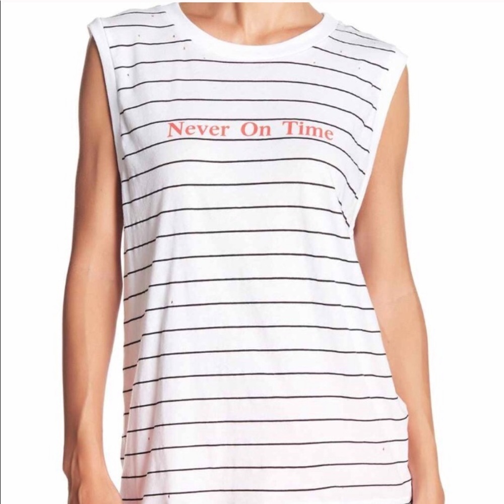 NEW • Wildfox • Never On Time Muscle Tank Medium